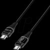 CU0185 Sync and charging cable, USB-C -> C, OLED display, 100 W, 2 m