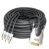 Przyłącze DVI-I wtyk - 3RCA wtyk 15m Component - HQSS