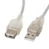 Przedłużacz Usb 2.0 High Speed 5M + Ferryt Transparentny Lanberg...