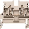 Through terminal block, spring balancer connection, 0.5-2.5 mm², 2 pole, 24 A, 6 kV, dark beige, 1933700000