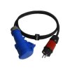 Kabel przejściowy 0,33m IP44 230V/16A z wtyczki 230V na gniazdo kempingowe przewód 3x2,5 Doktorvolt® DV-6503-230-A-16