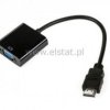 Konwerter adapter z HDMI do VGA z dźwiękiem, czarn