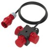 Adapter PCE 9430718, 400V, 16A, IP44, 3x gniazdo CEE 16 A, 5 -biegunowe