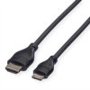 ROLINE Kabel do monitora HDMI High Speed met Ethernet, HDMI męski - Mini HDMI męski, 0,8 m