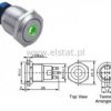 Przycisk chwilowy 19mm LED punkt ziel.24V