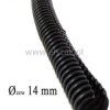 Rura Karbowana RG 14/11, peszel, czarny rozcięty