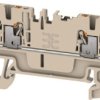 Through terminal block, push-in connection, 1.5 mm², 17.5 A, 6 kV, dark beige, 2674660000