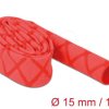 19591 Schrumpfschlauch X-Muster rutschfest 1 m x 15 mm rot