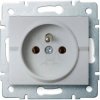 LOGI srebrny gniazdo 1x2P+Z Kanlux 02-1251-143