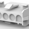 Socket housing, 5 pole, pitch 6.35 mm, straight, natural, 350810-1