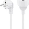 Przedłużacz zestykowy, 2 m, biały - Długość kabla 2 m