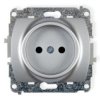 Trend Gniazdo Pojedyncze B/U Srebrny 5Gp-1P