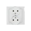 Gniazdo Podtynkowe Podwójne 2X2p+Z Do Ramki, Pola Białe, 33028