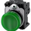 SIRIUS ACT LAMPKA SYGNALIZACYJNA KOMPAKTOWA, 22MM, OKRĄGŁA, TWORZYWO, ZIELONA, Z SOCZEWKĄ, GŁADKA, Z UCHWYTE 3SU1201-6AB40-1AA0