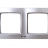 KARO Ramka podwójna do łączników IP44 srebrny perłowy RH-2S/43