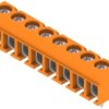 PCB terminal, 8 pole, pitch 5.08 mm, AWG 26-14, 15 A, screw connection, orange, 1234600000