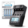 ZESTAW Ładowarka akumulatorków Ni-MH everActive NC-3000 +4x akumulatorki AA / R6 everActive Ni-MH 2000mAh R2U