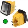 Przeł. stabilny; zielony 30A/250V; IP67; srebrny