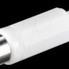 RCA connector with bend protection, white