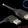 85177 USB 2.0 Kabel, EASY A male angled to A female, 0.5 m