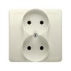 Gniazdo wtyczkowe podwójne bez uziemienia Simon Basic beżowe