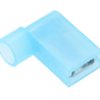 Blue 6.3mm Flag Right Angle Insulated Crimp Connector