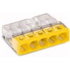 WAGO 2273-205 5 Conductor COMPACT PUSH WIRE® Splicing Connector 24A Yellow