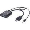 Manhattan 151559 HDMI to VGA Converter with Audio 1080p 0.3m Black