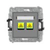 Mini Mechanizm Gniazda Światłowodowego/Optycznego Podwójnego Szary Mat 27Mgop-2