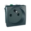 UNICA CLASS Gniazdo pojedyncze z uziemieniem bez ramki montażowej grafit MGU3.059.12 SCHNEIDER ELECTRIC