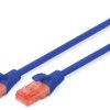 Patch cable, RJ45 plug, straight to RJ45 plug, straight, Cat 6, U/UTP, PVC, 2 m, blue, DK-1612-020/B