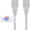Kabel USB 2.0 Hi-Speed z certyfikatem USB, szary - Długość kabla 2 m