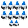 Zestaw 10 Mikroprzełączników 7x7mm 6-PIN Push Button Bistabilne Wyłączniki