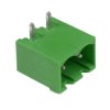 2-Way 5.08mm Right Angle PCB Header Closed Ends Green 15A 300V
