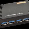 EX-1125 USB 3.0 hub - 4 ports - including power supply unit