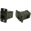 Cliff CP30752MB Adapter Aircraft Black Metal DualSlim CAT.6 RJ45 Plug