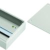 Steel Junction box, (L x W x H) 400 x 150 x 80 mm, light gray (RAL 7035), IP66, 2408-4015-80-37