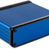 Aluminum enclosure, (L x W x H) 80 x 103 x 31 mm, blue, IP54, 1455L801BU