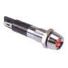 Red LED 8mm Metal Panel Indicator Light Recessed 24V