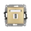 Icon Mechanizm Gniazda Pojedynczego Usb A-A 2.0 Złoty 29Igusb-1