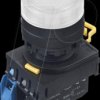 YW1L-AF2E10QM3PW YW-22mm, PBI, ext. w. full shroud, plastic, maint, 1NO, LED 230/