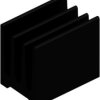 IC heatsink, (L x W x H) 18 x 12 x 16 mm, 20 K/W, black anodized, 10037007