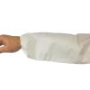 Rękaw ochronny, Biały, Laminat, Elastyczny, Ochrona przed zachlapaniem, Jednorazowe