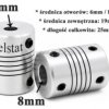Sprzęgło elastyczne aluminiowe enkodera; 6mm/8mm