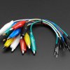 Small Alligator Clip to Male Jumper Wire Bundle - 12 Pieces