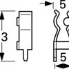 Fuse holder clip, 5 x 20 mm, PCB mounting, 1056B.68