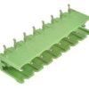 Łączówka; STL950/08-5-H; 8 torów; R=5,00mm; 7,9mm; 15A; 300V; przewlekany (THT); kątowe 90°; otwarta; zielony; PTR Messtechnik;