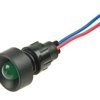 Kontrolka LED 12...24V 10mm zielona, wklęsła, z przewodem; KLP-10