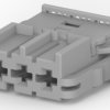 Socket, unequipped, 3 pole, straight, 1 row, gray, 2-968976-9