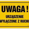ZNAK - OA075 Uwaga! Praca z instalacją wysokiego napięcia 30 x 21,5 cm BN - Płyta żółta 0,6mm